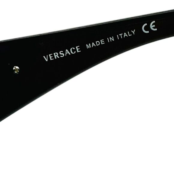 VERSACE Medusa Logo Sunglasses Brown Gold SWAROVSKI Crystal Embellished Shield O main image 7